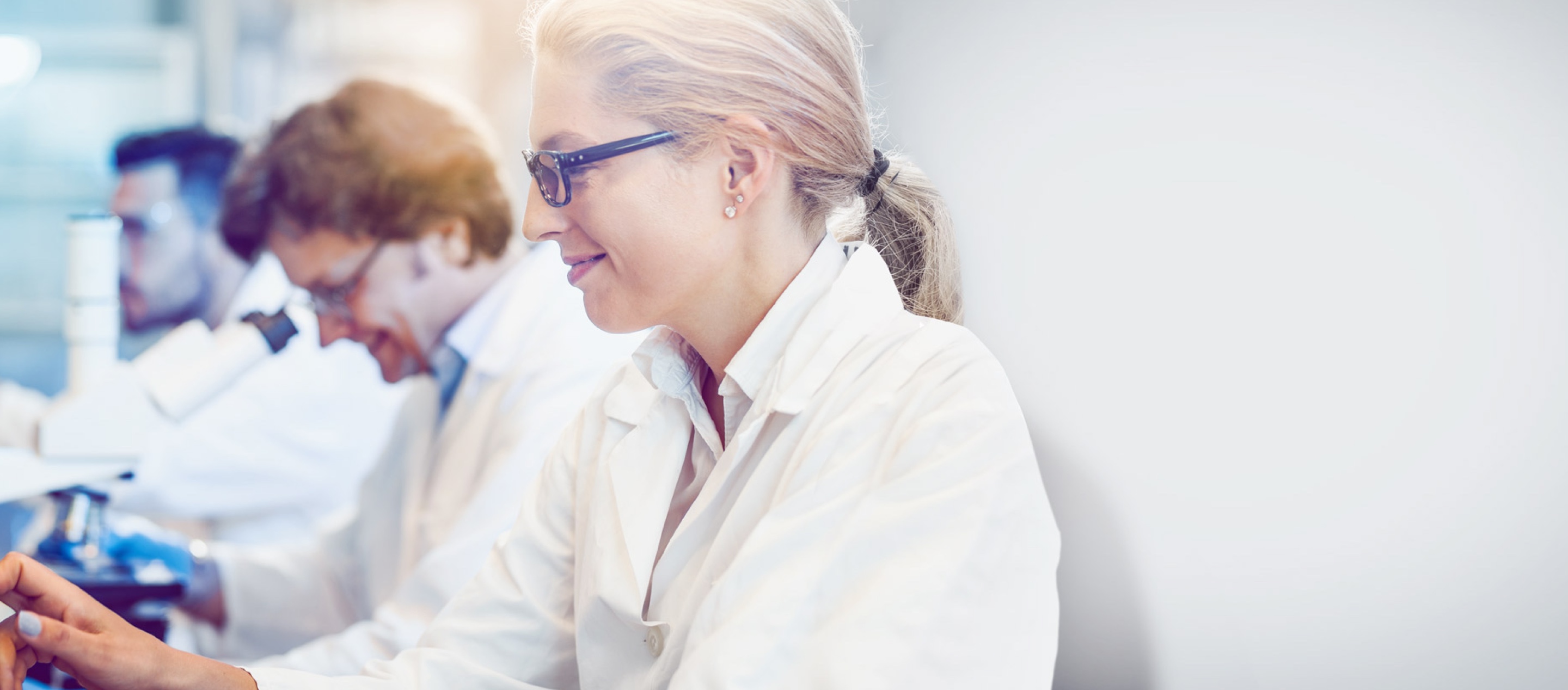 Photo of researchers in lab